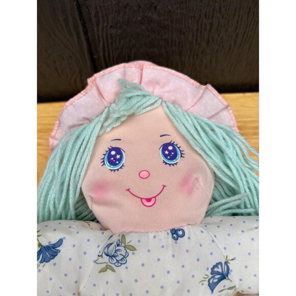 Holly Mine 1987 Plush Doll With Pink Polka Dot Outfit & Mint Green Hair 15" - Picture 2 of 14